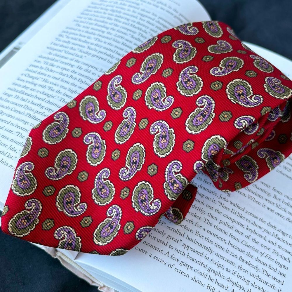 Paisley Red Silk Tie
